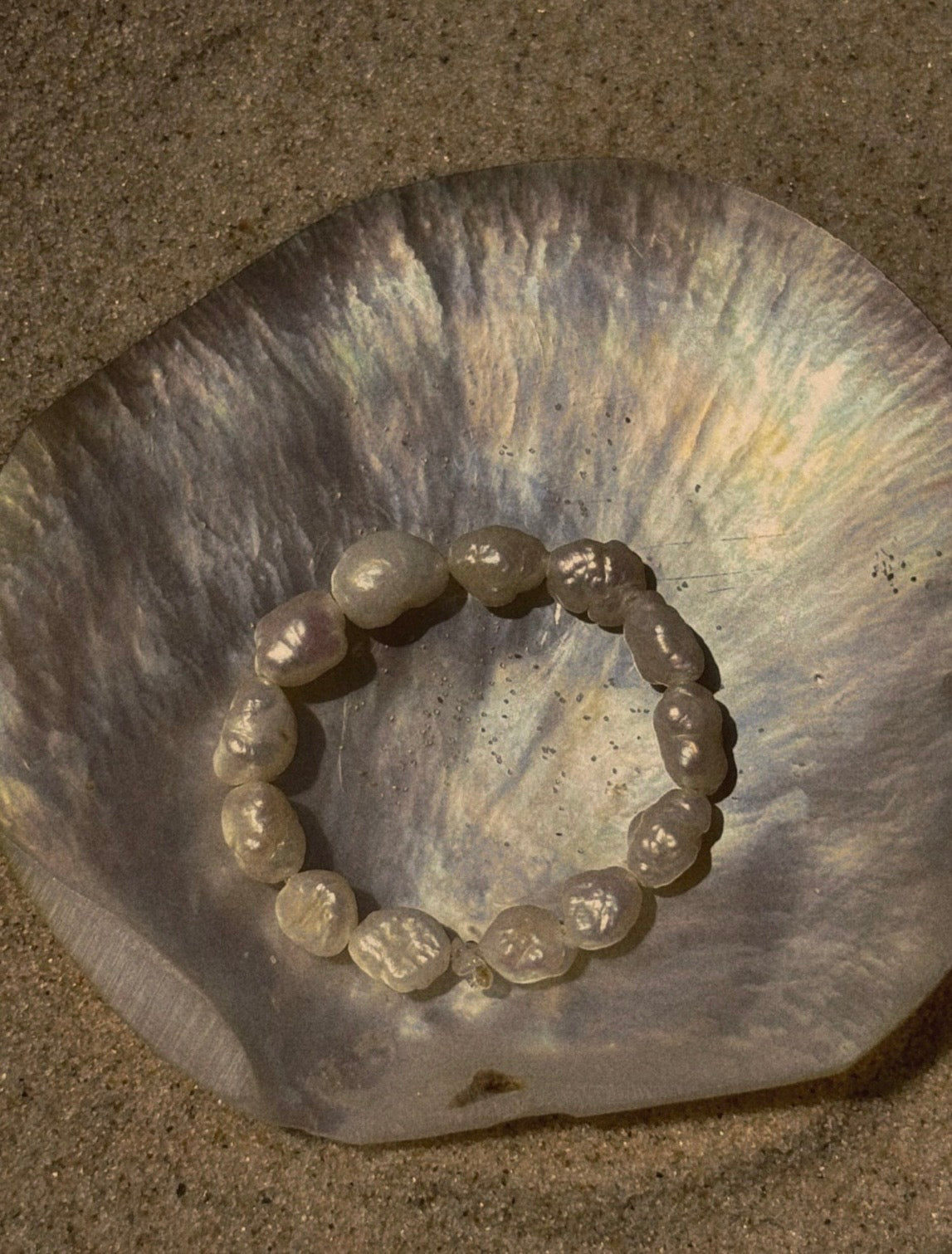 Snap pearl ring